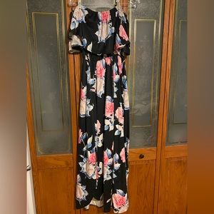 Navy floral multiple way maxi dress